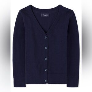 Navy Blue V-Neck Cardigan